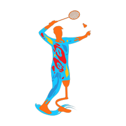 Para Badminton - Male | Splash | Colorful | v1