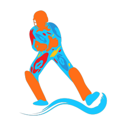 Cricket Wicket Keeper - Male | Splash | Colorful | v1