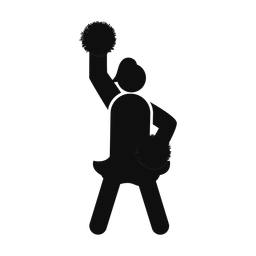 Cheerleader - Female | Round | Silhouette | v7