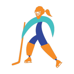 Ice Hockey Goalie - Female | Motion | 3 Colored | v1