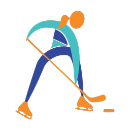 Ice Hockey Player - Female | Motion | 3 Colored | v4