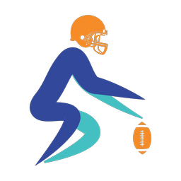 American Football Lineman - Male | Motion | 3 Colored | v1