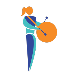 Marching Bass Drummer - Female | Motion | 3 Colored | v1