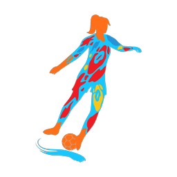 Soccer Player - Female | Splash | Colorful | v4