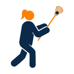 Lacrosse Player - Female | Round | 2 Colored | v2
