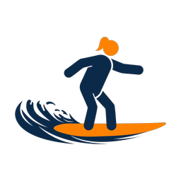 Surfing - Female | Round | 2 Colored | v3
