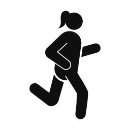 Running - Female | Round | Silhouette | v2
