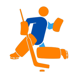 Ice Hockey Goalie - Male | Round | 3 Colored | v3