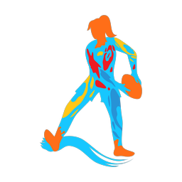 Rugby - Female | Splash | Colorful | v4