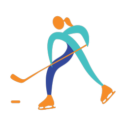 Ice Hockey Player - Female | Motion | 3 Colored | v3