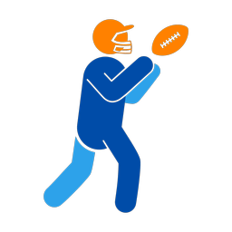 American Football Receiver - Male | Round | 3 Colored | v2