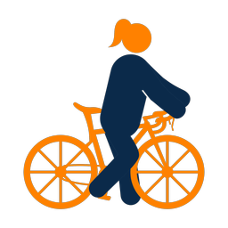 Cycling - Female | Round | 2 Colored | v1
