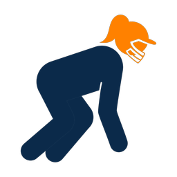 American Football Lineman - Female | Round | 2 Colored | v1