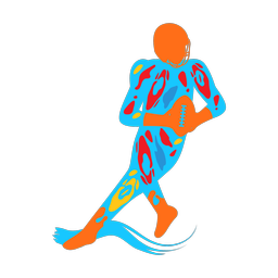 American Football Quarterback - Male | Splash | Colorful | v1