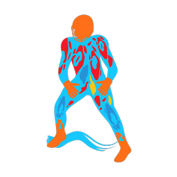 American Football Lineman - Male | Splash | Colorful | v2