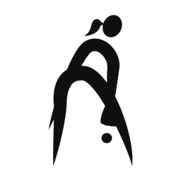 Softball Fielder - Female | Motion | Silhouette | v1