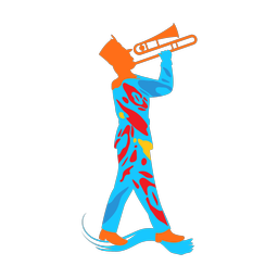 Marching Cornet Player - Male | Splash | Colorful | v1