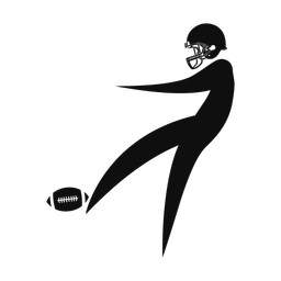 American Football Punter - Male | Motion | Silhouette | v1