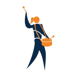 Marching Side Drummer - Female | Motion | 2 Colored | v1