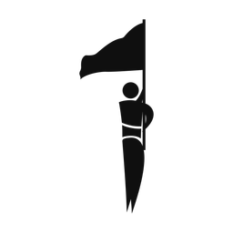 Marching Band Flag Performer - Male | Motion | Silhouette | v1