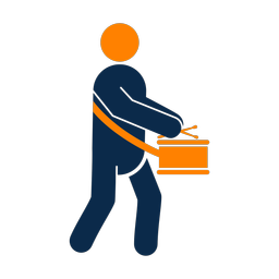 Marching Side Drummer - Male | Round | 2 Colored | v1