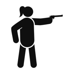 Pistol Shooting - Female | Round | Silhouette | v1
