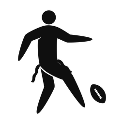 Flag Football Punter - Male | Strike | Silhouette | v1