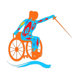 Wheelchair Fencing - Female | Splash | Colorful | v1