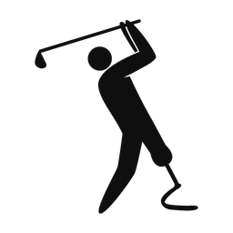 Disability Golf - Male | Strike | Silhouette | v1