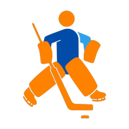 Ice Hockey Goalie - Male | Round | 3 Colored | v2