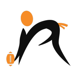 Flag Football Lineman - Male | Motion | 2 Colored | v1