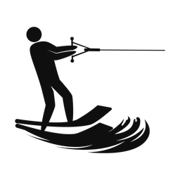 Waterskiing - Male | Strike | Silhouette | v1