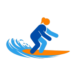 Surfing - Female | Round | 3 Colored | v2