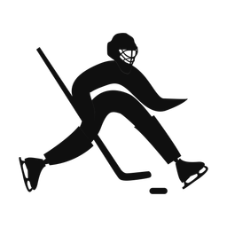 Ice Hockey Goalie - Male | Motion | Silhouette | v1
