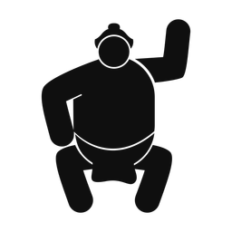 Sumo Wrestling - Male | Round | Silhouette | v7
