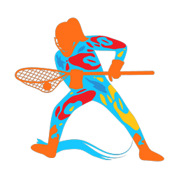 Lacrosse Goalie - Female | Splash | Colorful | v2