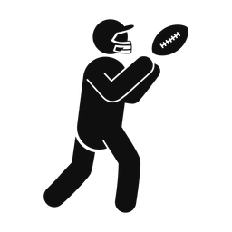 American Football Receiver - Male | Round | Silhouette | v2