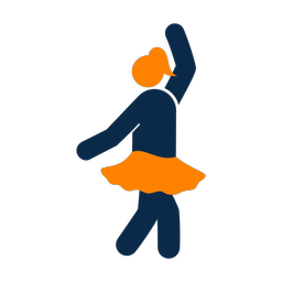 Ballet Dancing - Female | Round | 2 Colored | v4
