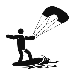 Kitesurfing - Male | Round | Silhouette | v1