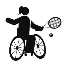 Wheelchair Tennis - Female | Round | Silhouette | v1