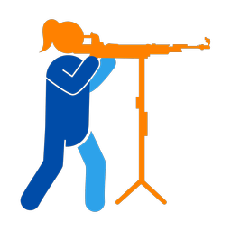 Air Rifle - Female | Round | 3 Colored | v1