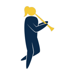 Marching Clarinetist - Female | Strike | 2 Colored | v1