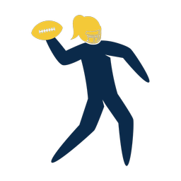 American Football Quarterback - Female | Strike | 2 Colored | v1