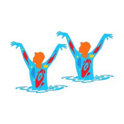 Synchronized Swimming - Male | Splash | Colorful | v1