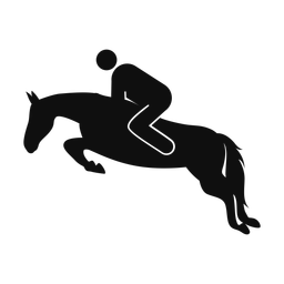 Horse Jumping - Male | Round | Silhouette | v1