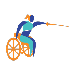 Wheelchair Fencing - Female | Motion | 3 Colored | v1