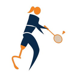 Para Badminton - Female | Motion | 2 Colored | v1