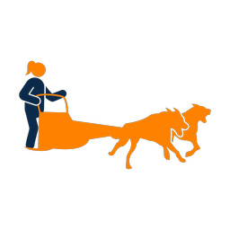 Sled Dog Racing - Female | Round | 2 Colored | v3