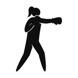 Boxing - Female | Strike | Silhouette | v2