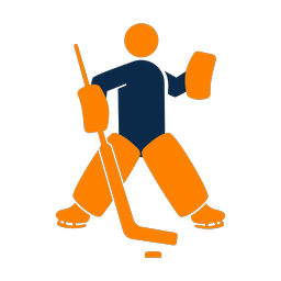 Ice Hockey Goalie - Male | Round | 2 Colored | v1